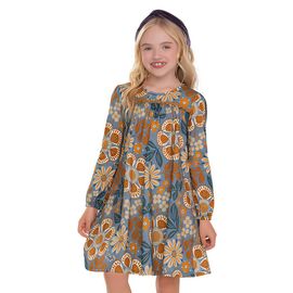 Vestido-Meninas-Manga-Longa-Malha-Azul-Anoitecer-Estampa-Flores-1