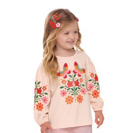 Blusa-Infantil-Manga-Longa-Bege-Estampa-Borboletas-e-Flores-1