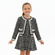-	Conjunto-Infantil-Vestido-e-Casaco-Tweed-Preto-Branco-e-Fios-Dourados-1