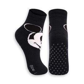 Meia-Kids-Cano-Medio-Mickey-Preta-Antiderrapante-Lupo-