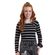 Blusa-Meninas-Cropped-Manga-Longa-Cotton-Preta-Listras-Brancas-