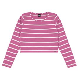 Blusa-Meninas-Cropped-Manga-Longa-Cotton-Fucsia-Listras-Brancas-2