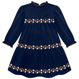 vestido-meninas-manga-longa-azul-marinho-faixas-flores-2