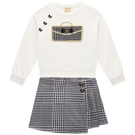 Conjunto-Meninas-Casaco-Off-White-e-Short-Saia-Xadrez-Preto-e-Branco-2
