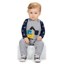 -	Jardineira-e-Body-Bebe-Menino-Moletom-Mescla-Escavadeira-Bordada-1