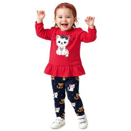 Conjunto-Meninas-Cotton-Blusa-Longa-Vermelha-Gatinha-e-Legging-1