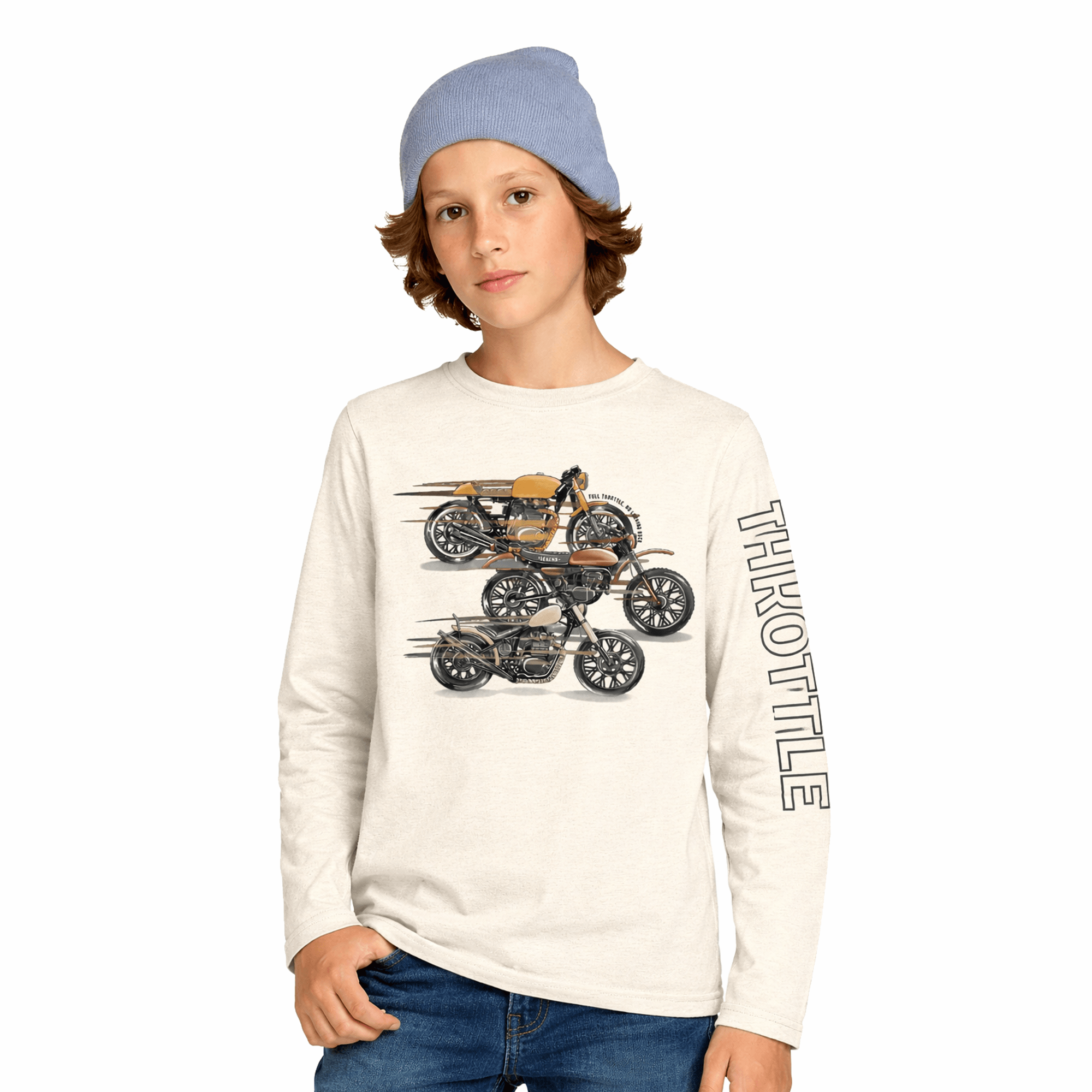 Camiseta-Meninos-Manga-Longa-Malha-Mescla-Gelo-Motocicletas-1