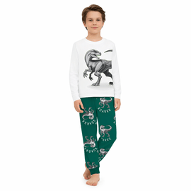 Pijama-Menino-Longo-Camiseta-Branca-Dinossauro-e-Calca-Verde-1