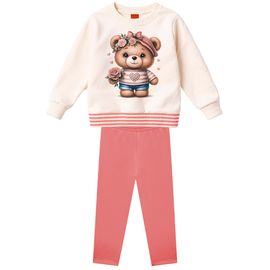 Conjunto-Meninas-Casaco-Off-White-Moletom-Ursinha-e-Legging-Rosa-2