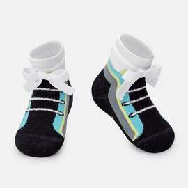 Meia-Bebe-Soquete-Tenis-Preto-e-Azul-Sola-Antiderrapante-Puket-1