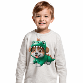 Camiseta-Meninos-Manga-Longa-Malha-Mescla-Cachorrinho-de-Dino-1