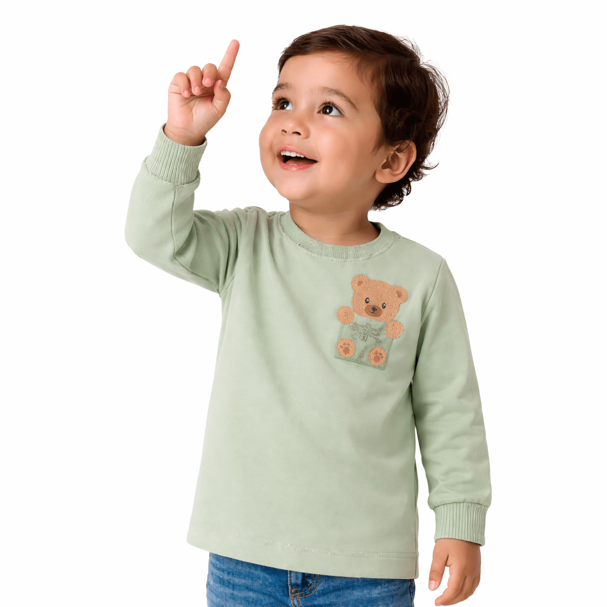 Camiseta-Meninos-Manga-Longa-Verde-Claro-Bolso-Ursinho-Bordado1