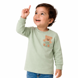 Camiseta-Meninos-Manga-Longa-Verde-Claro-Bolso-Ursinho-Bordado1