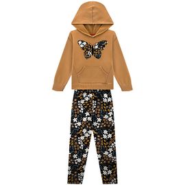 Conjunto-Moletom-Meninas-Blusao-Capuz-Marrom-Borboleta-e-Legging-2