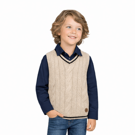 Colete-Infantil-Meninos-Social-Amendoa-Trico-Trancas-Milon-1