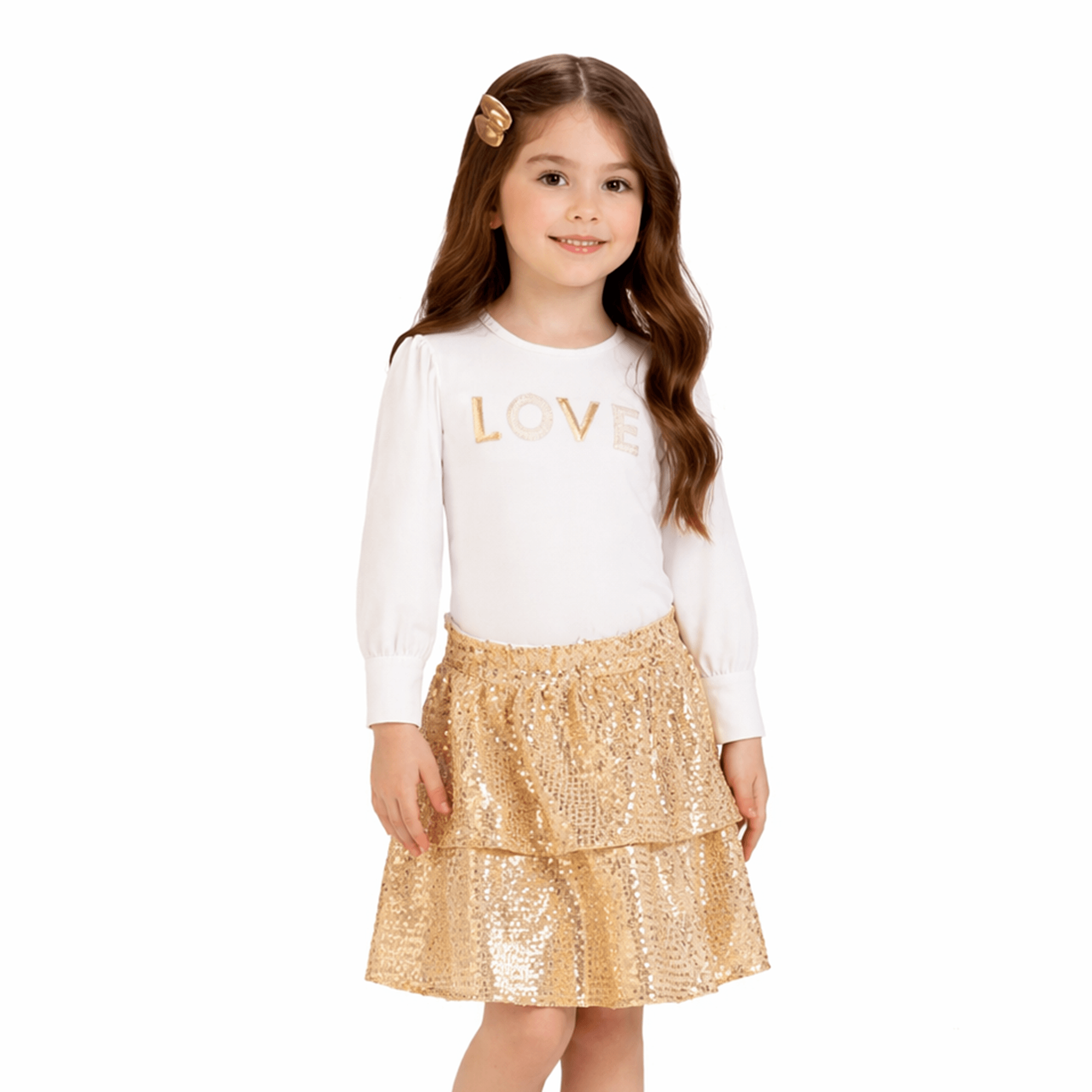Conjunto-Meninas-Blusa-Off-White-Love-Bordado-e-Saia-Dourada-Paetes-1