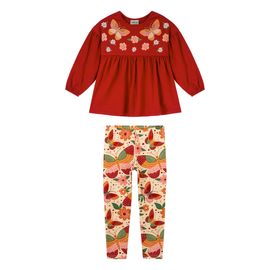 Conjunto-Meninas-Blusa-Bata-Vermelha-e-Legging-Borboletas-2