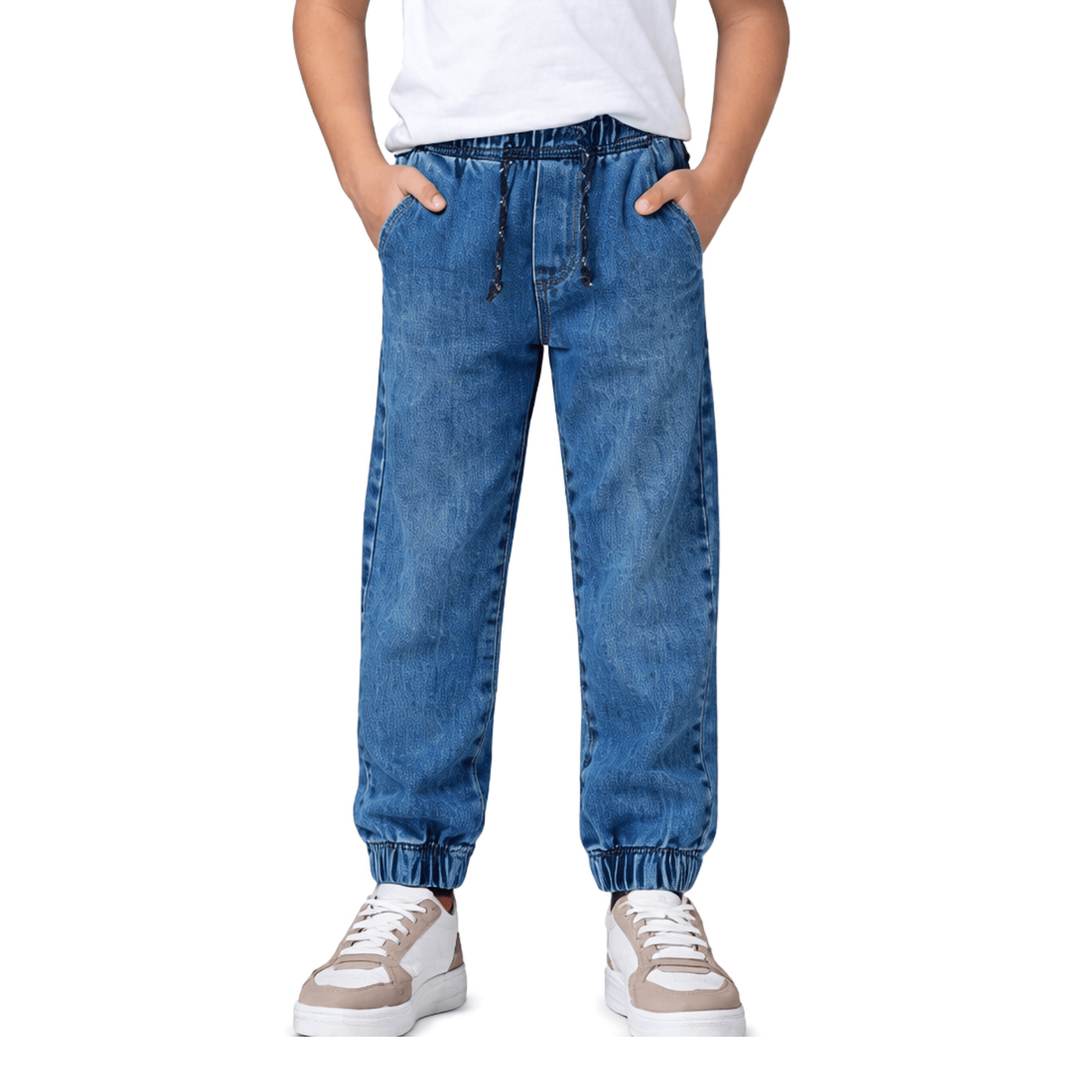 Calca-Menino-Jogger-em-Jeans-Medio-Elastico-na-Cintura-1