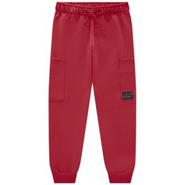 Calca-Infantil-Meninas-Moletom-Vermelho-Rubi-Bolso-Lateral-2