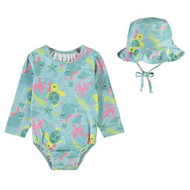 Conjunto-Praia-Bebe-Menina-Maio-Manga-Longa-e-Chapeu-Verde-2
