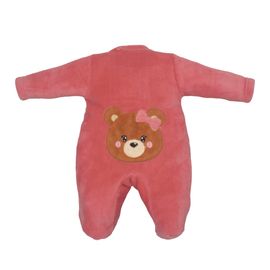 Macacao-Bebe-Longo-Ziper-Fleece-Goiaba-Ursinha-Bordada-Bumbum-2