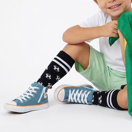 -Meia-Infantil-3-4-Preta-Golaco-Bolas-de-Futebol-Cantarola-2