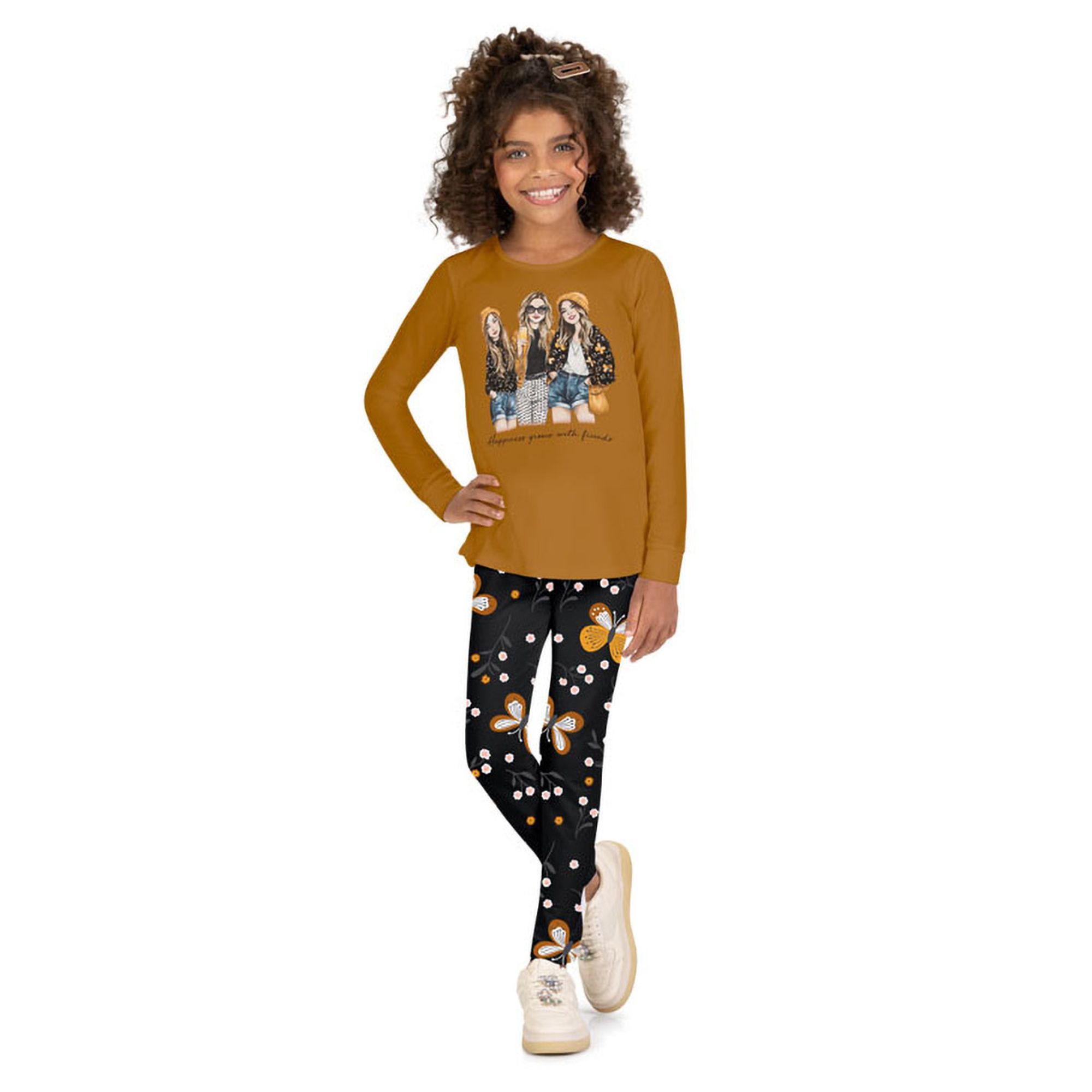 -Conjunto-Meninas-Camiseta-Longa-Caramelo-Amigas-e-Legging-Preta-1