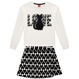 Conjunto-Meninas-Casaco-Off-White-Cat-Love-e-Short-Saia-Preto-2