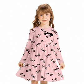 Vestido-Infantil-Manga-Longa-Moletinho-Rosa-Lacinhos-Azuis-1