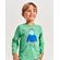 Camiseta-Infantil-Manga-Longa-Verde-Rinoceronte-de-Jaqueta-Alphabeto-1