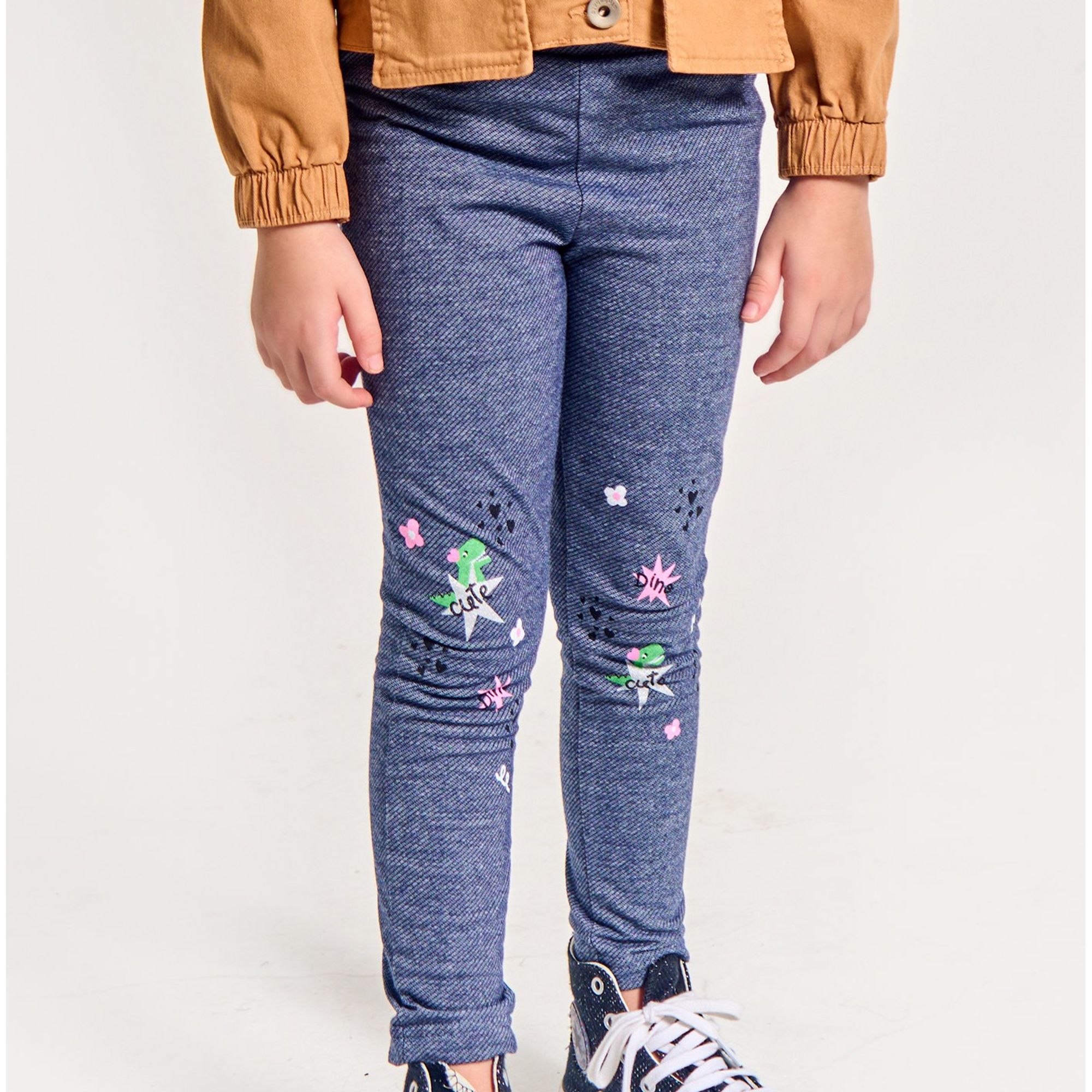 Calca-Legging-Infantil-Jeans-Cotton-Brincadeira-de-Dino-Alphabeto-1
