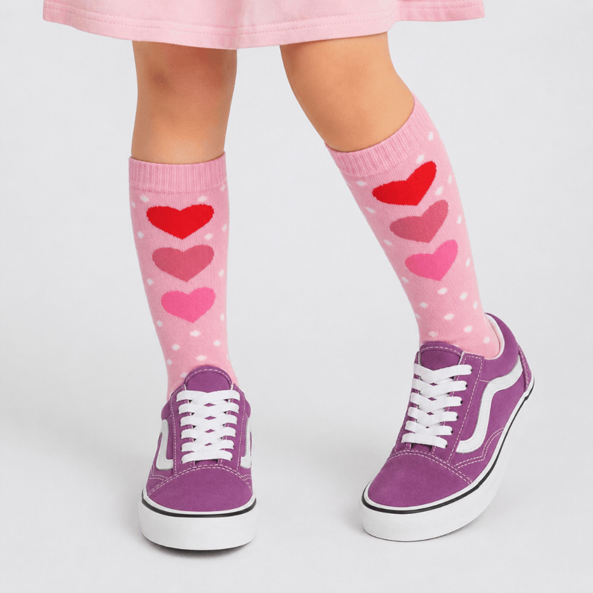 -Meia-Infantil-3-4-Rosa-Trio-Coracao-Cantarola-1