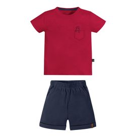 Conjunto-Meninos-Camiseta-Vermelha-Bolso-Bordado-e-Bermuda-Marinho-2