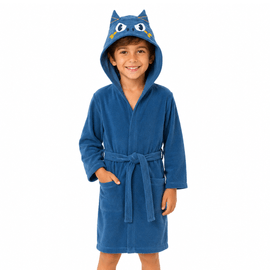 Roupao-Infantil-com-Capuz-Dragon-Friends-Azul-Manga-Longa-Atoalhado