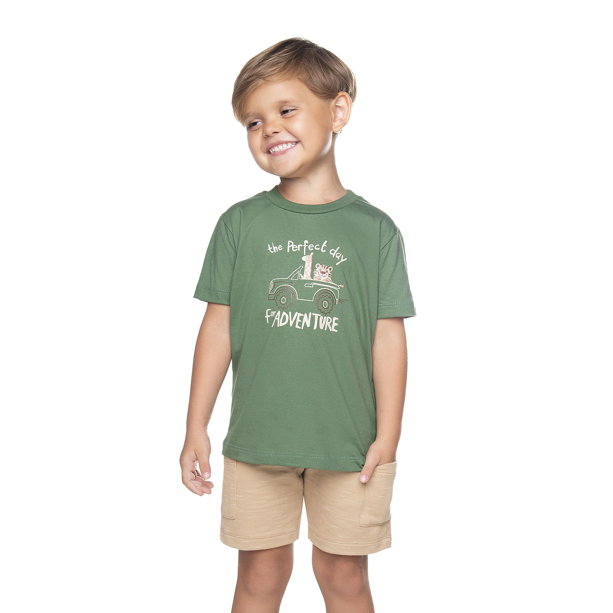 Conjunto-Meninos-Camiseta-Verde-Adventure-e-Bermuda-Moletom-Bege-1