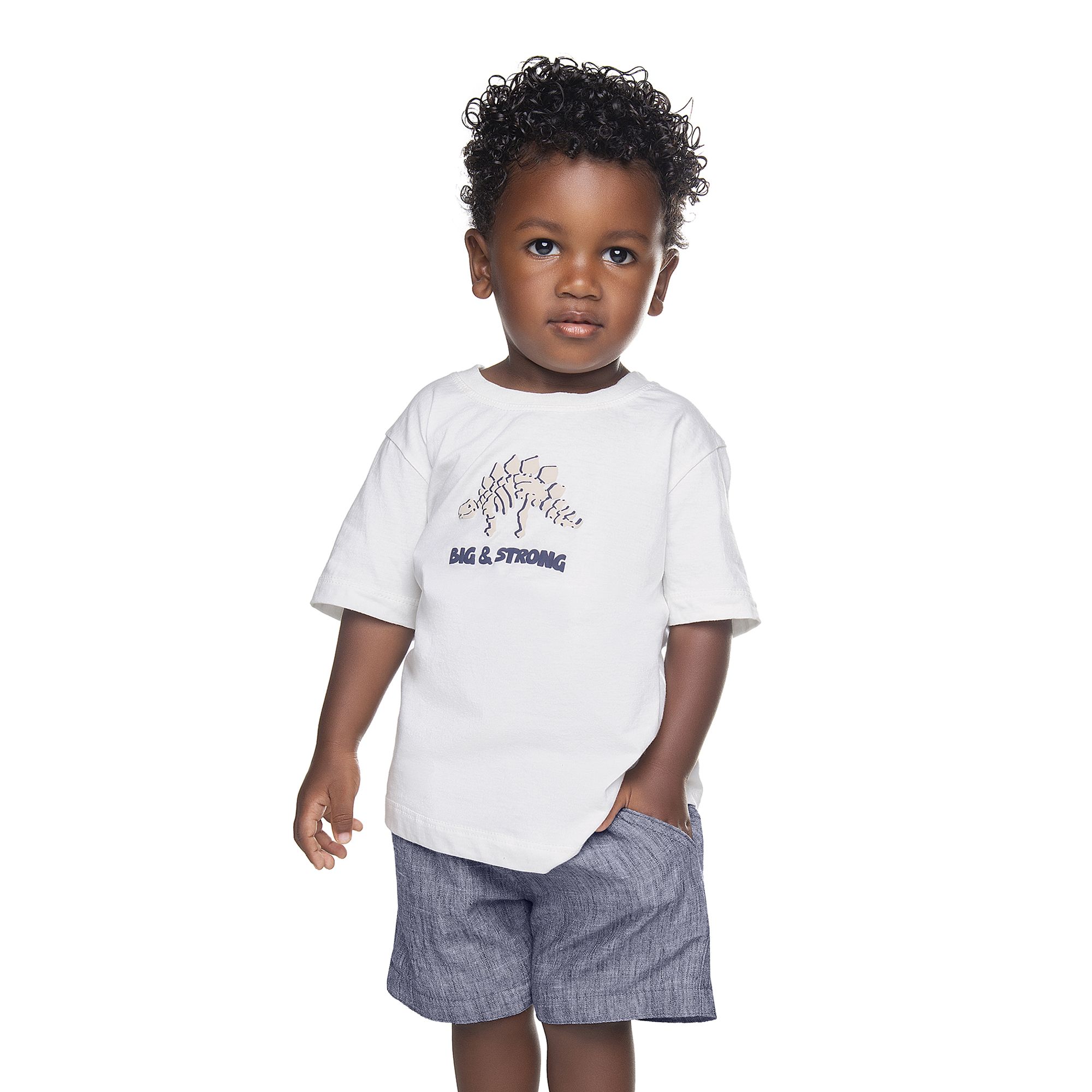 Conjunto-Meninos-Camiseta-Off-White-Esqueleto-Dino-e-Bermuda-Azul-Denim-1