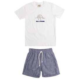 Conjunto-Meninos-Camiseta-Off-White-Esqueleto-Dino-e-Bermuda-Azul-Denim-2