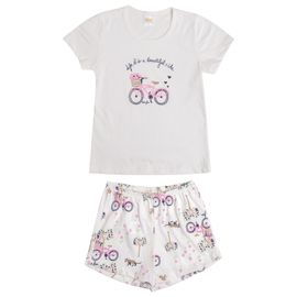 Pijama-Curto-Meninas-Malha-Off-White-Bicicleta-Beautiful-Ride-2