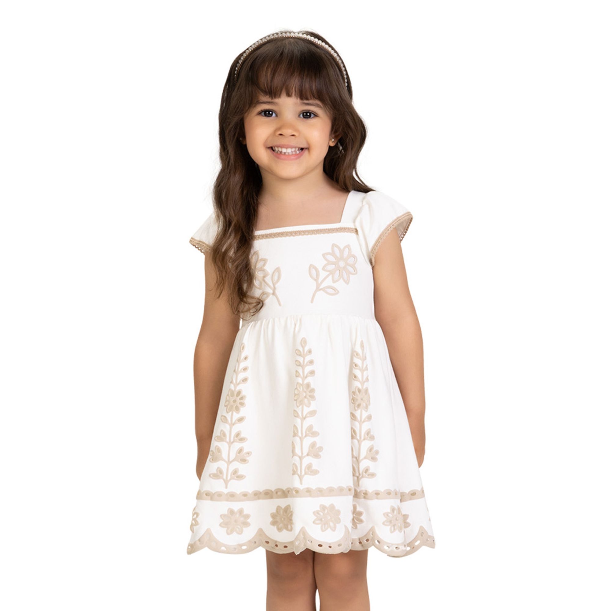 Vestido-Infantil-Cotton-Off-White-Flores-Bege-Bordado-Vazado-Milon-1
