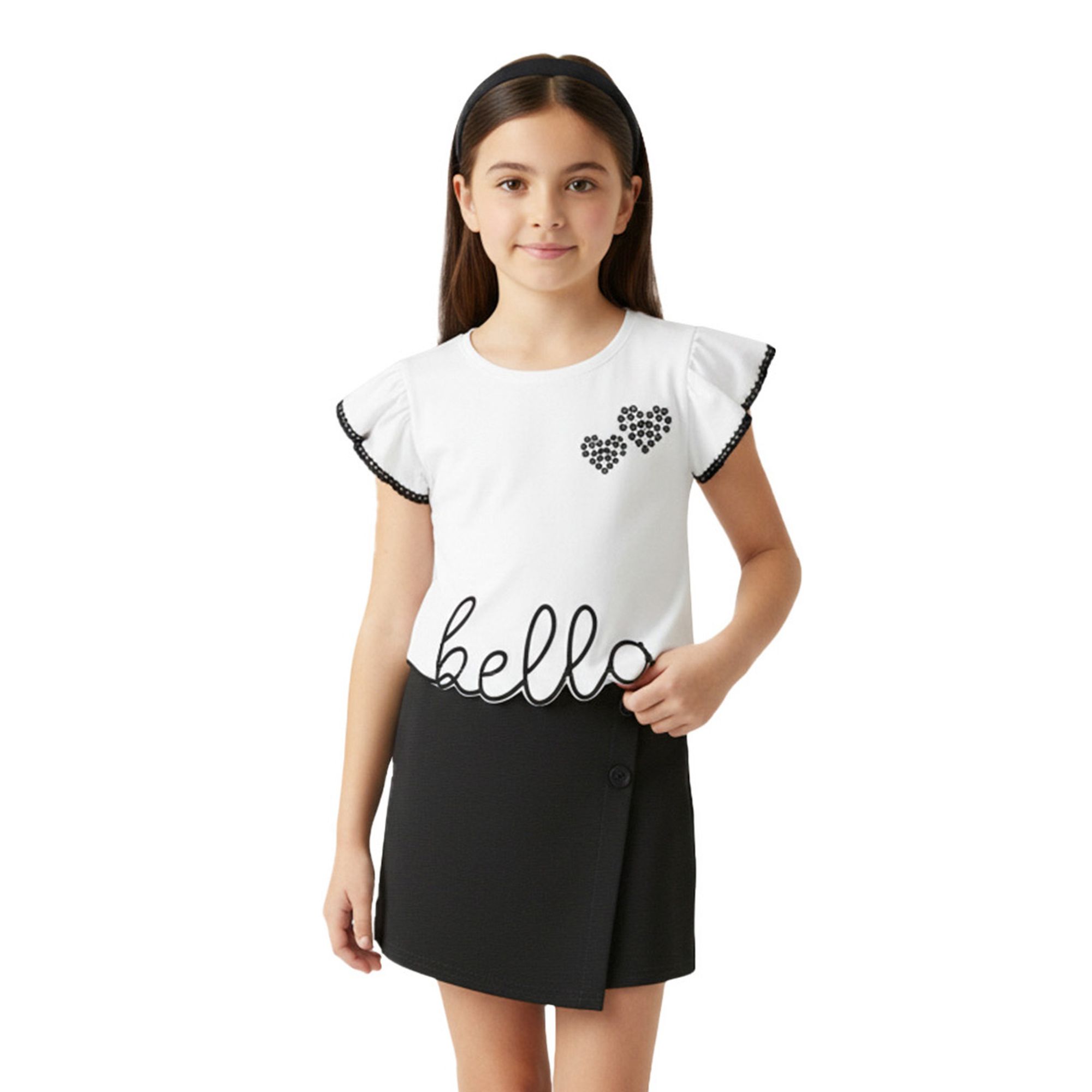 Conjunto-Meninas-Blusa-Cropped-Branca-Bella-e-Short-Saia-Preto-1