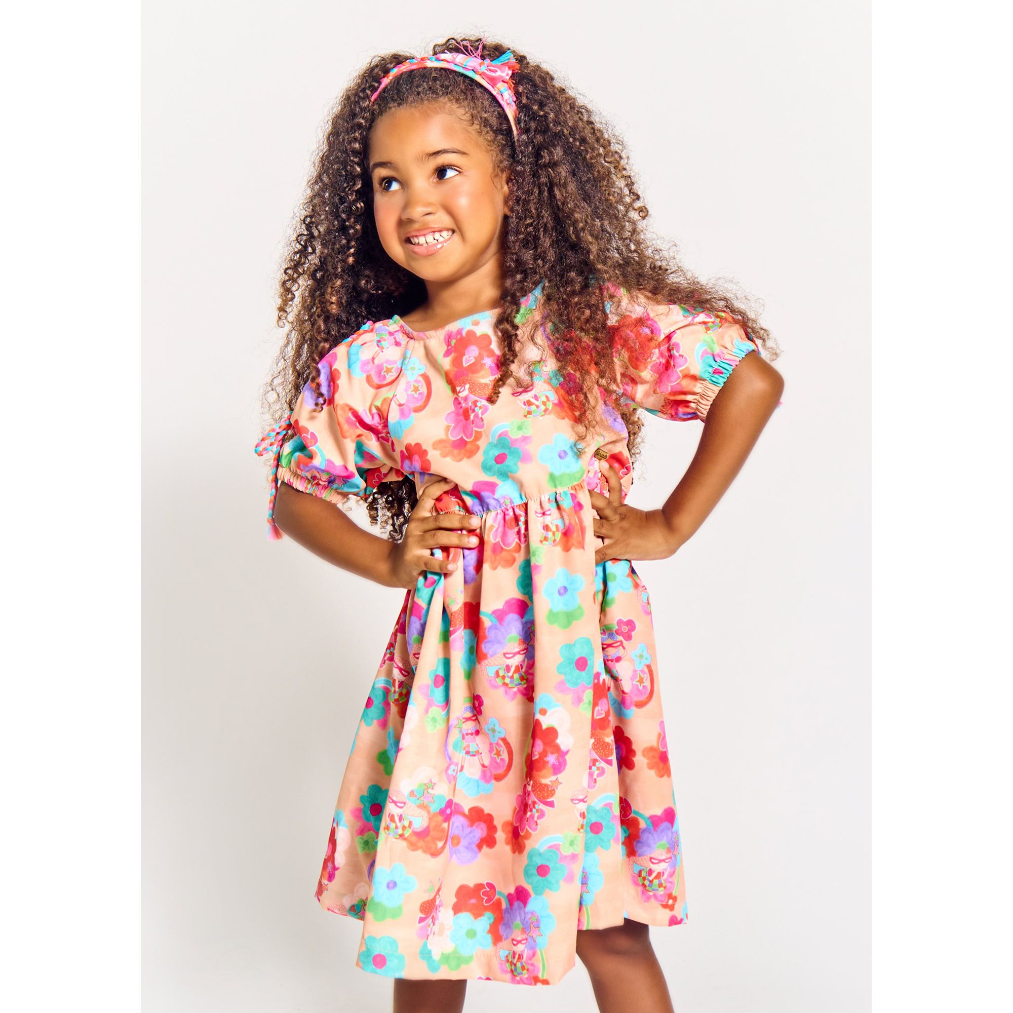 Vestido-Infantil-Sonhar-E-Meu-Poder-Pacoca-Bege-e-Laranja-Alphabeto-1