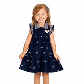 Vestido-Infantil-Cotton-Gola-Polo-Azul-Marinho-Raquete-Tenis-Milon