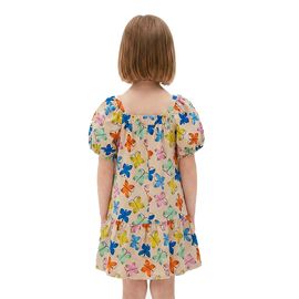 Vestido-Meninas-Fabula-Malha-Bege-Borboletas-Coloridas-Voadoras-2