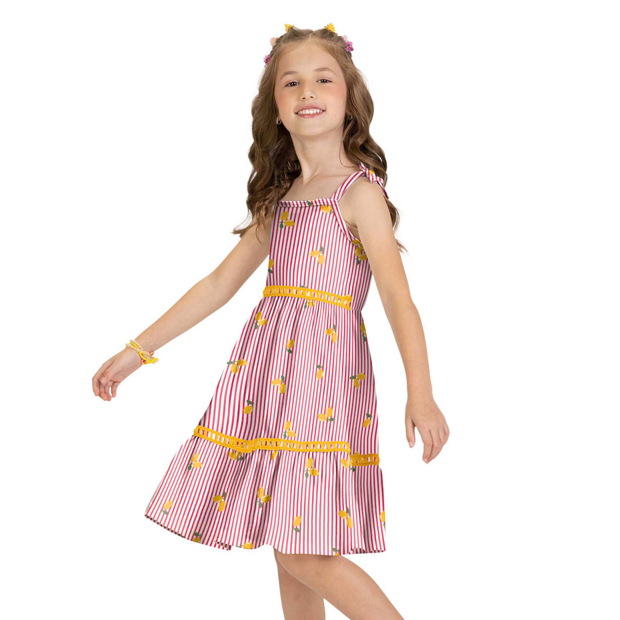 Vestido-Meninas-Cotton-Alcas-Listrinhas-Rosa-Carmim-Limoezinhos-1