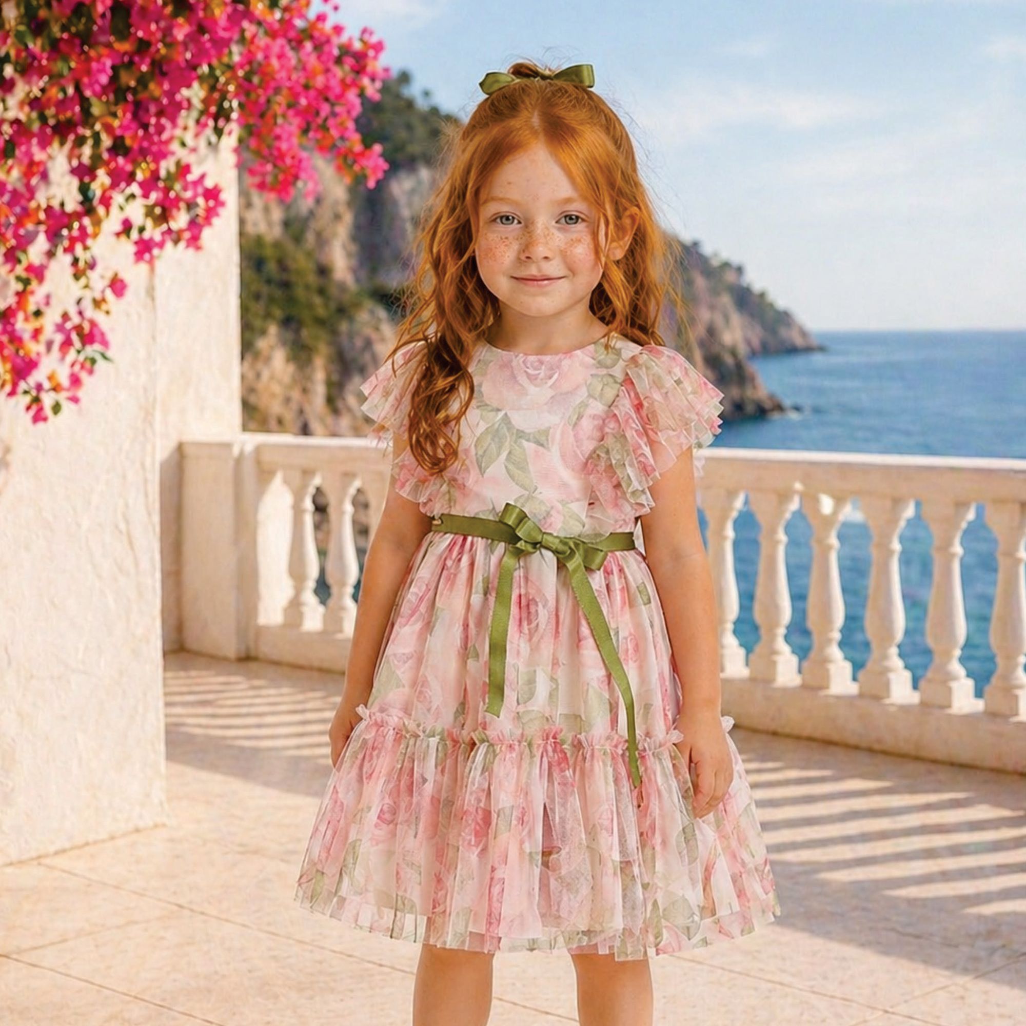 Vestido-Infantil-Festa-Rosa-Tule-Sublimado-Estampa-Floral-1