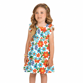 Vestido-Meninas-Malha-Floral-Branco-e-Laranja-Alcas-Babados-1