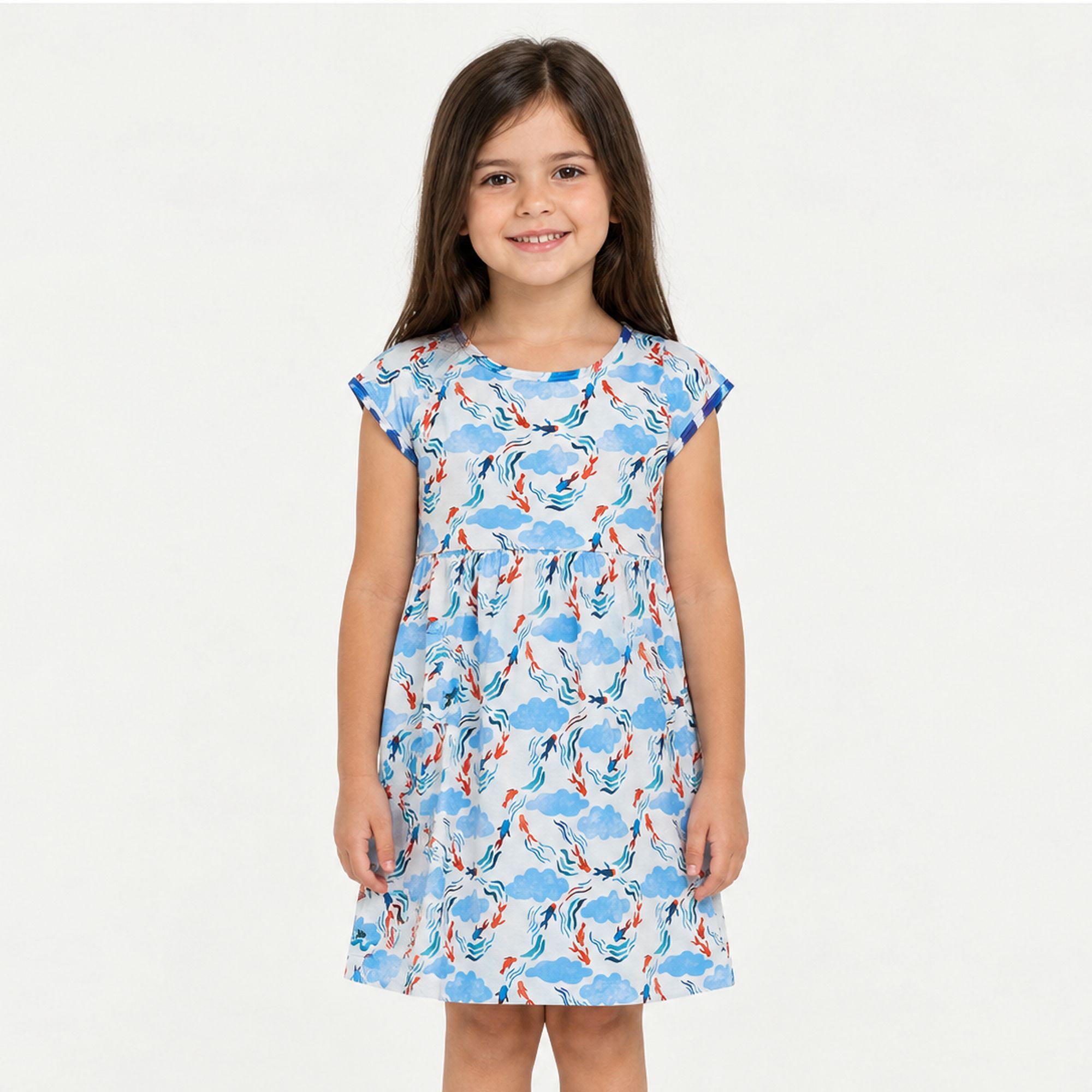 Vestido-Meninas-Fabula-Malha-Sonho-de-Peixe-Azul-e-Branco-