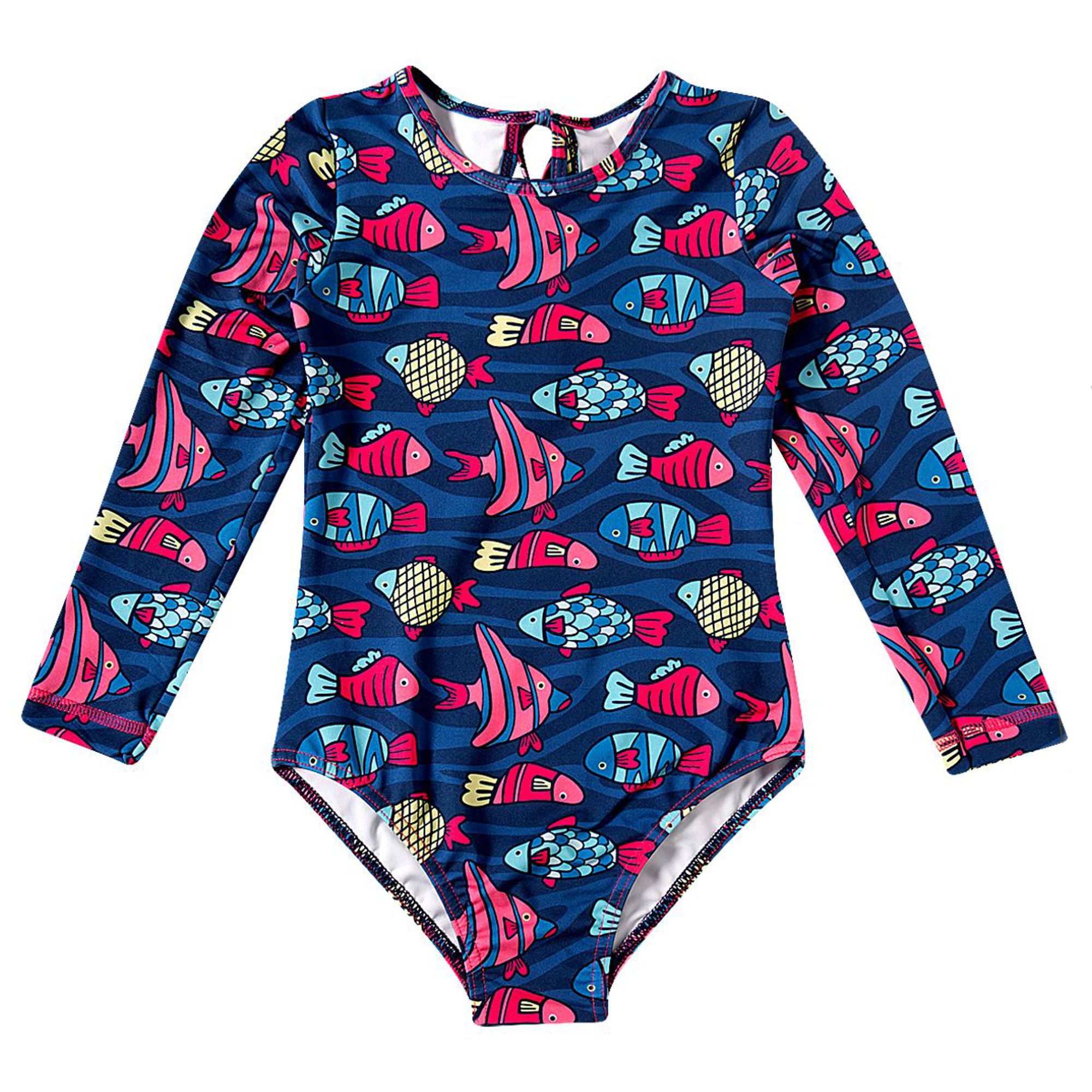 Maio-Body-Infantil-Manga-Longa-Peixes-Azul-Marinho-Tip-Top
